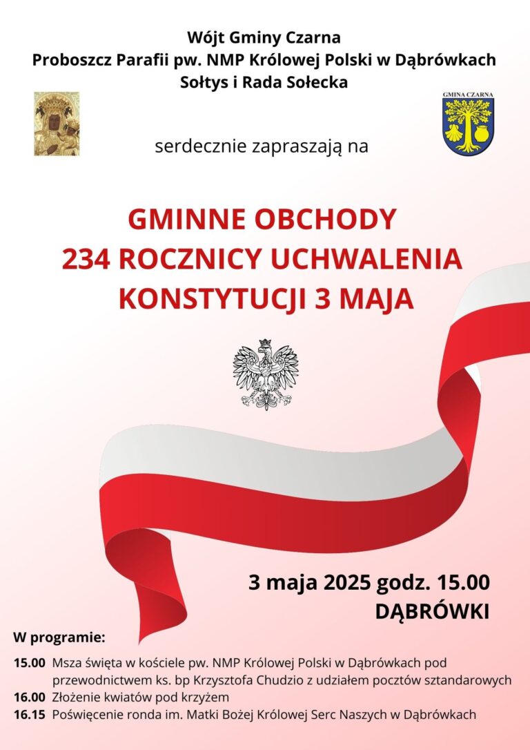 Gminne Obchody 234 rocznicy uchwalenia Konstytucji 3 Maja