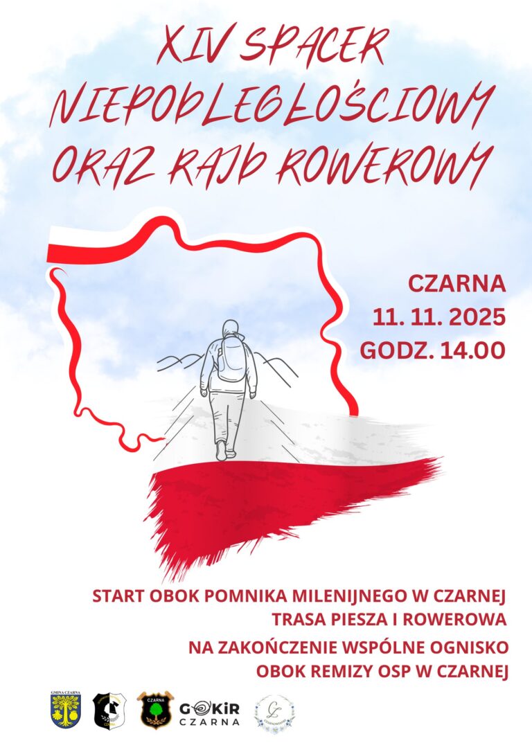 Zaproszenie na XIV Spacer i Rajd Niepodległościowy